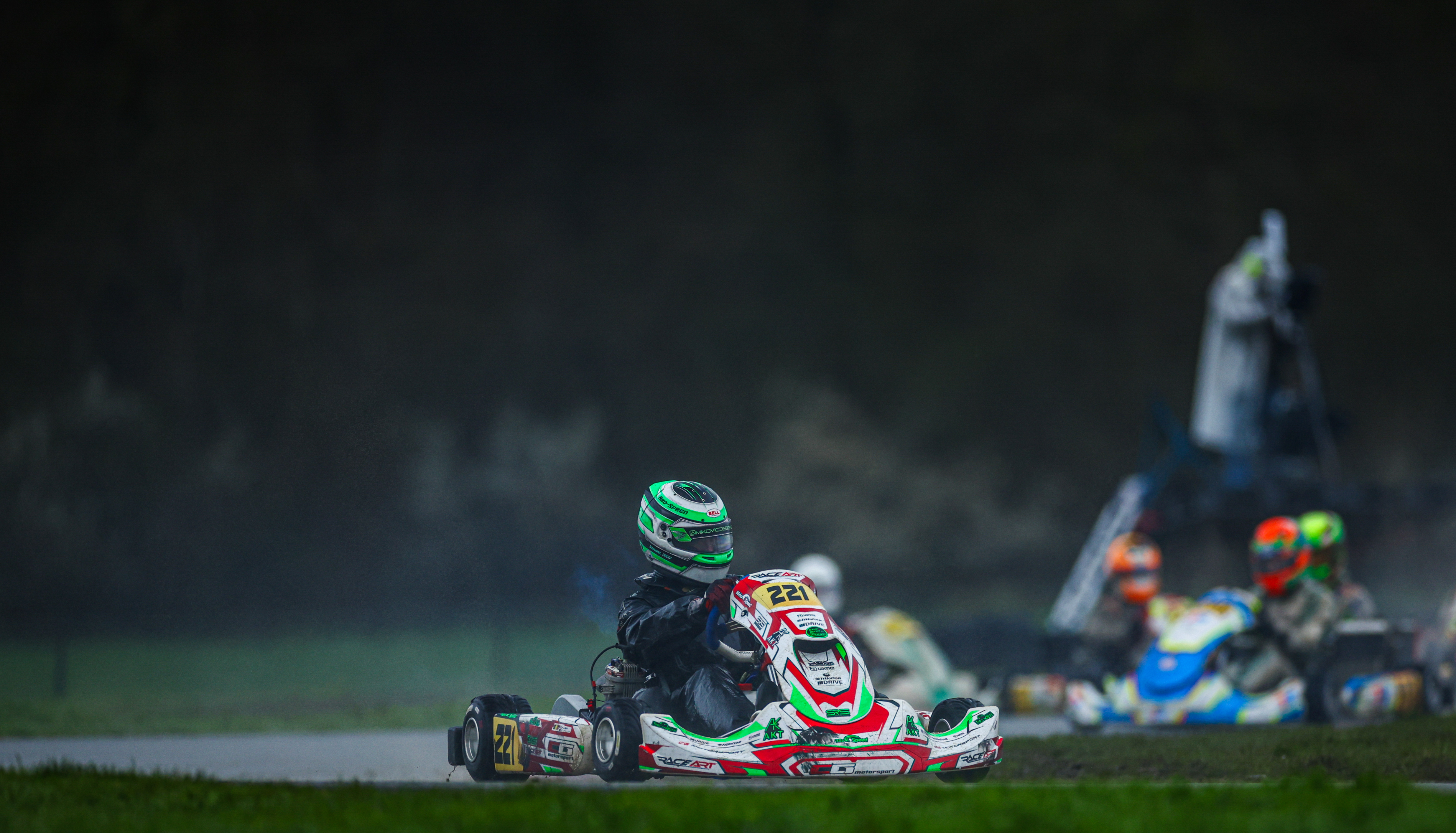 Karting course — kart #221 en action